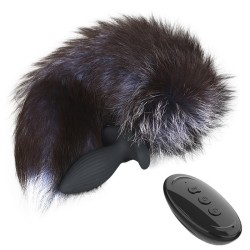 swing and vibrating butt plug with fox tail