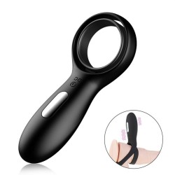 vibrating cock ring with double ring