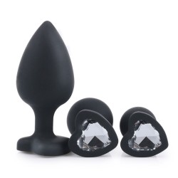 heart diamond silicone butt plug